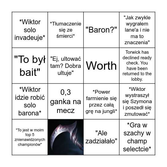 Wiktorowe Bingo Card