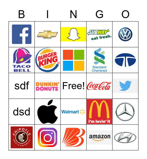 Brand Logos BINGO @ ABWA Bingo Card