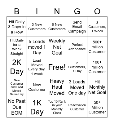 PLS Monthly BINGO Card