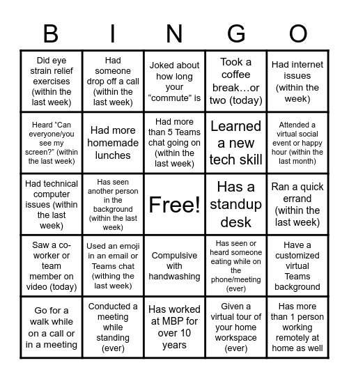 Bingo Card