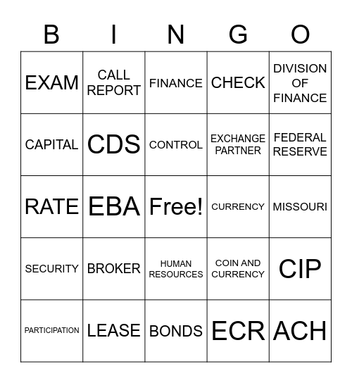 BANKERSBANK Bingo Card