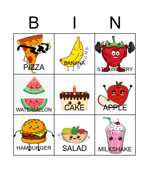 FI food bingo Card