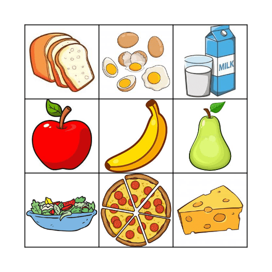 Food! Bingo Card