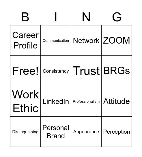 Branding Bingo Card