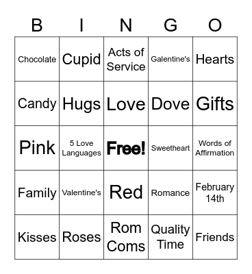 eCivis Valentines Bingo Card