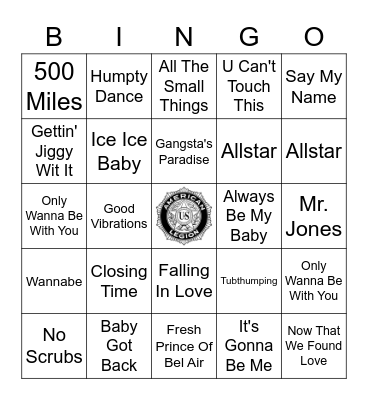 1990's Bingo Card