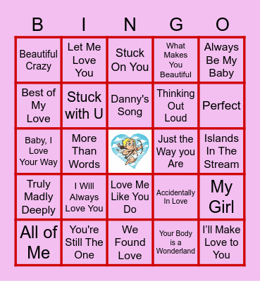 Valentine's Day Round Bingo Card