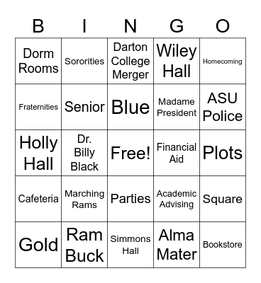 Ramily Bingo Card