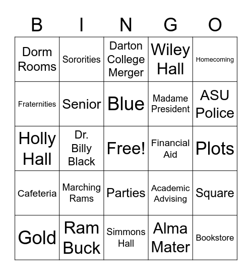 Ramily Bingo Card