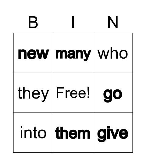 Journey's Unit 4 Sight Words Bingo Card