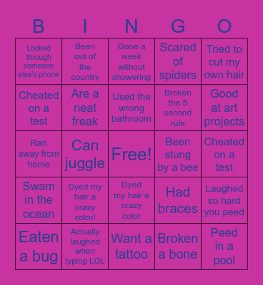 Girls Night:) Bingo Card
