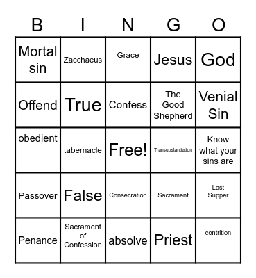 Review Game ch. 17 - 22 Bingo Card