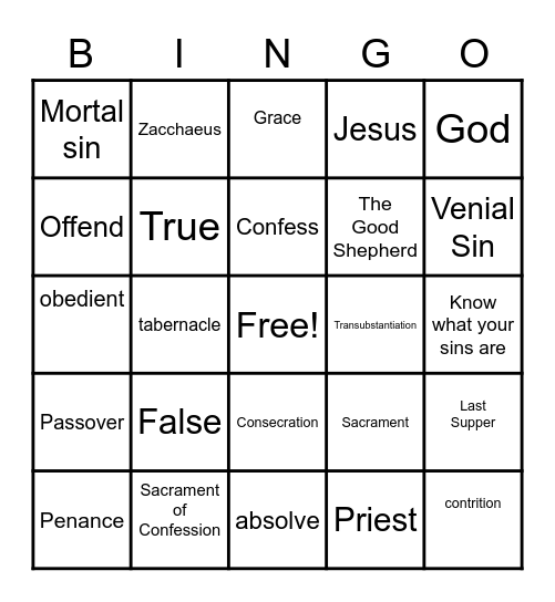 Review Game ch. 17 - 22 Bingo Card