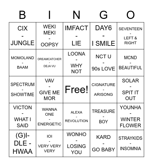 @theb_thestealer Bingo Card