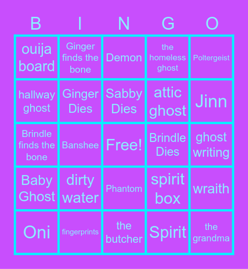 FineApple Friday Phasmo Bingo Card