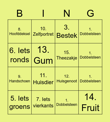 Quarantaine klassenbingo 7A Bingo Card