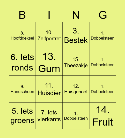 Quarantaine klassenbingo 7A Bingo Card