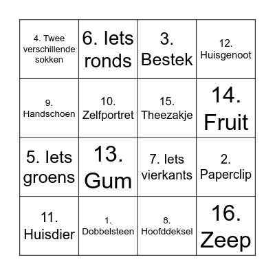 Quarantaine Klassenbingo 7A Bingo Card