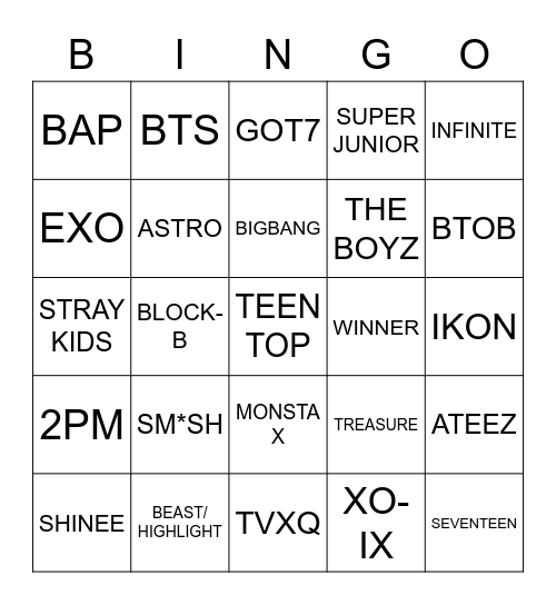 Somi Cantik Bingo Card
