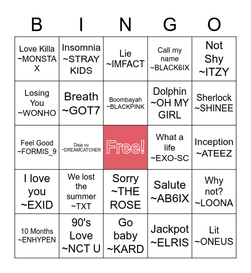 @kangtyunn Bingo Card