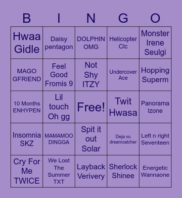 @mzyldr Bingo Card