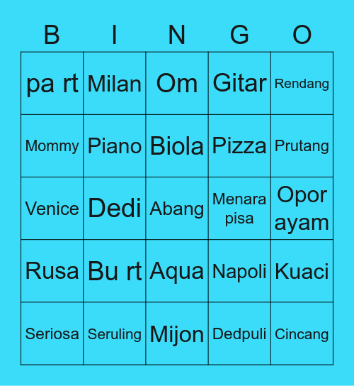 IRENEOPR91 Bingo Card