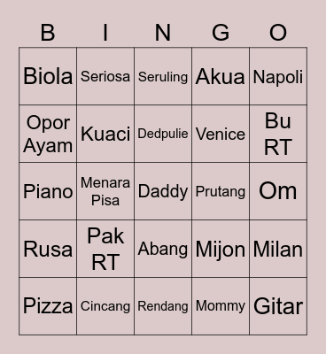 @SCYOPR99 Bingo Card