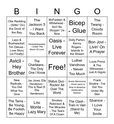 Ppls Favs Bingo Card