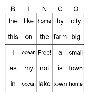 PCI Lessons 1-20 Bingo Card