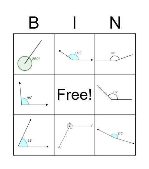 Angles Bingo Card
