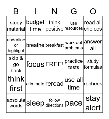 FSA Fun! Bingo Card