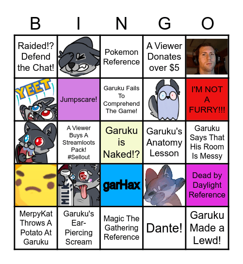 Garuku Bluemoon Bingo! Bingo Card