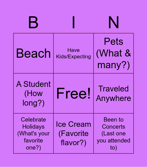 ECO Bingo Card