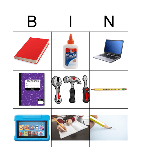 Classroom Tools Bingo Card