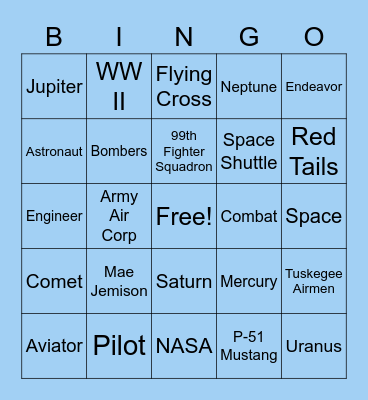 TAKE TO THE AIR Bingo Card