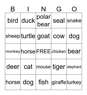 BINGO Card