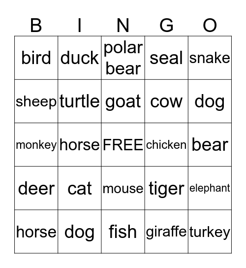 BINGO Card
