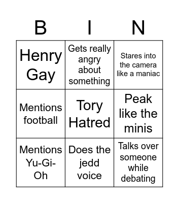 Jake Bingo Card