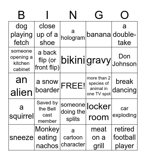 PK Big Gamin' Bingo Card