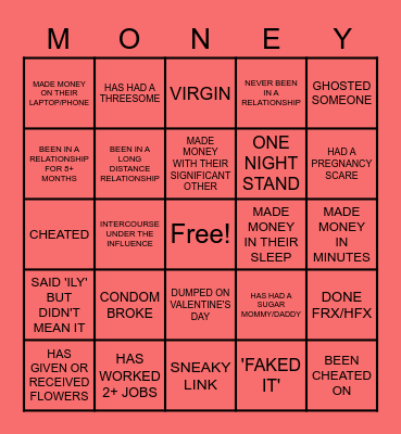 TwoEZ Valentine's Special Bingo Card