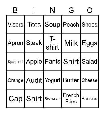 UNIT 4 Bingo Card