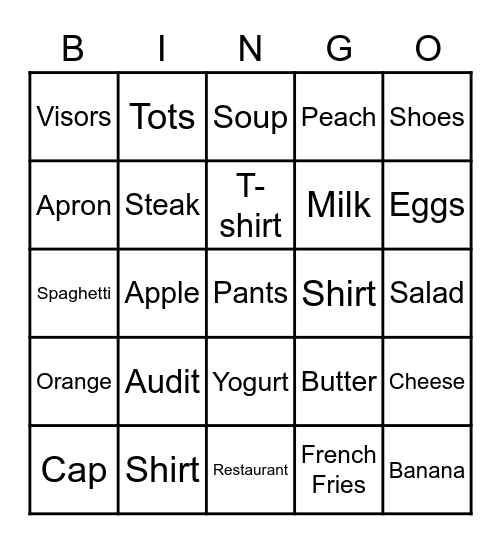 UNIT 4 Bingo Card