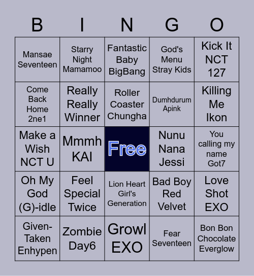 @Iesha_sky Bingo Card