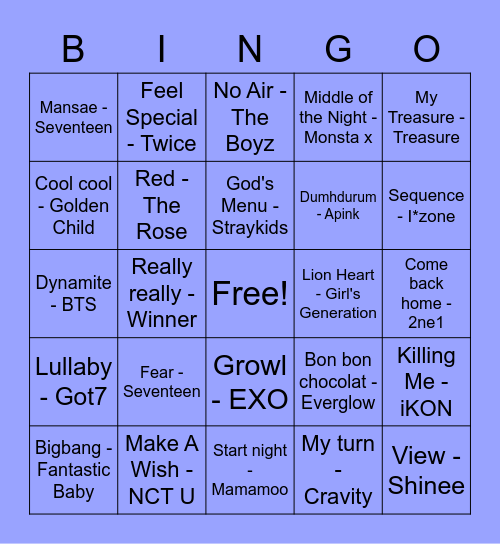 Bingo by Minjae | (@villas_maisiee) Bingo Card