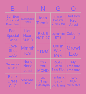 @NurMaisarahAli4 Bingo Card