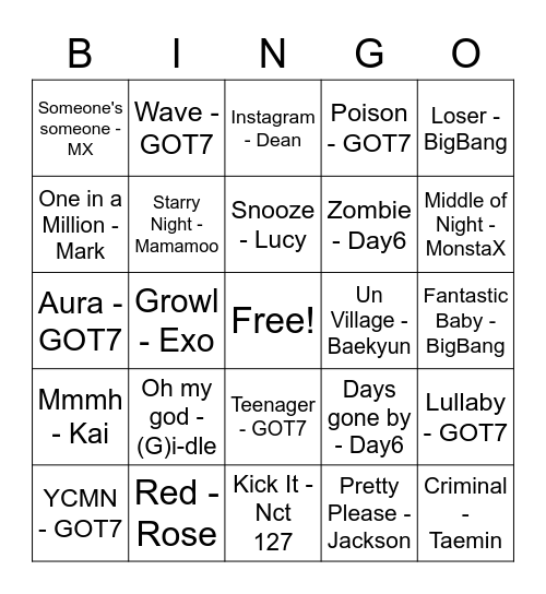 mintchoco747 Bingo Card
