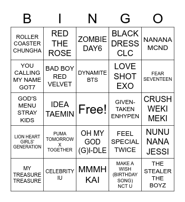 @purpleetaee12 Bingo Card