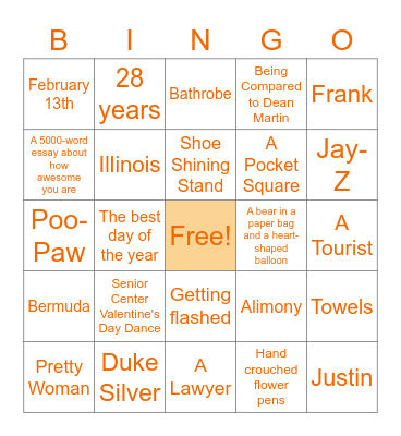 Galentine's Day Bingo Card