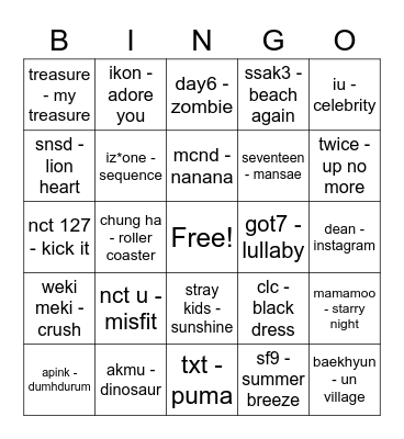 @valentinedelr Bingo Card