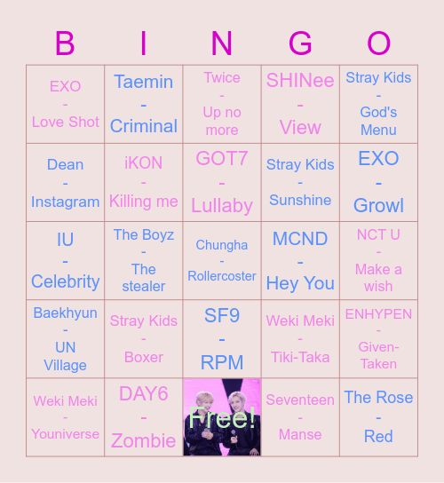 @dwaejitokki1 Bingo Card